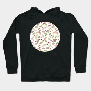 Christmas Loose Floral Watercolor Hoodie